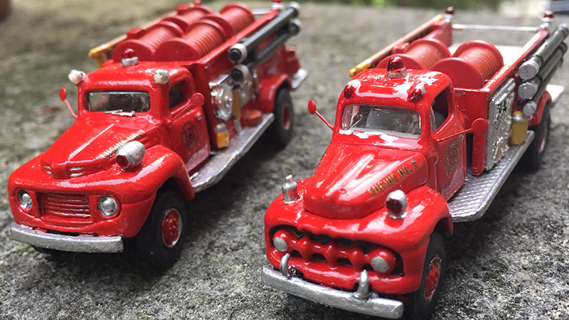 1949 Ford F8 And 1952 Ford F6 Fire Pumpers By John Dapos