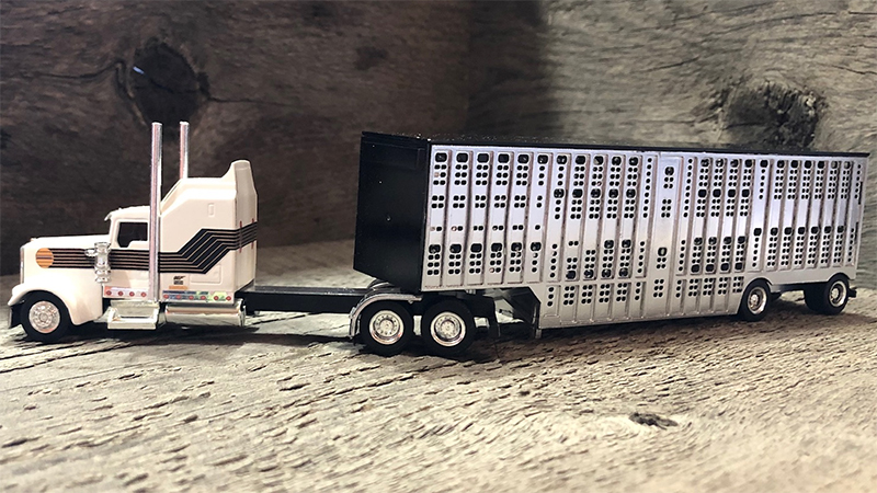 Kenworth W900L Truck Tractor & 53' Livestock Trailer - By Mark Gautschi