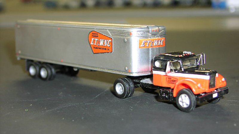 ET & WNC Transportation White 4000 Truck Tractor & 36' Trailer